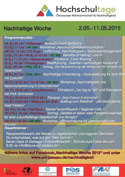 Programm Hochschultage 2015 Passau